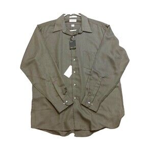 NWT Men's dress shirt Super Silk Ultimate Van Heusen button up long sleeve